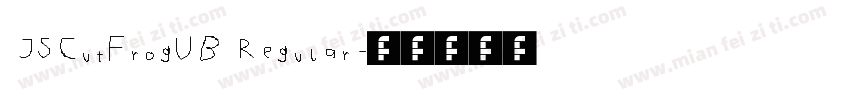 JSCutFrogUB Regular字体转换